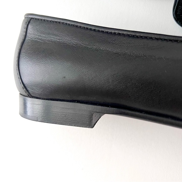 CHANEL | Black Lambskin Chain Loafers Leather Flats Gold CC Logo EU 38 - Picture 11 of 16